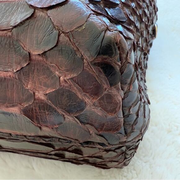 NEW!!! KARA ROSS python skin satchel bag large Retail 2950$ - Picture 4 of 13